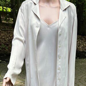 B.B. BLU Creme Spaghetti Strap Dress Size Medium with Long Jacket Size Small